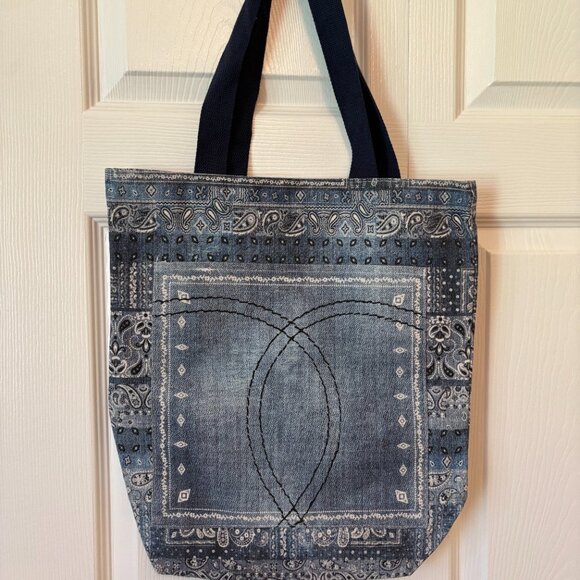 Rare Johnny Was Workshop Bag Sasson Denim Exterior Paisley Bag - Picture 5 of 12